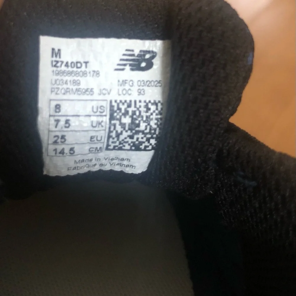 New Balance 740 Bungee Lace Toddler Running Sneakers 8 Size Blue Black  NWB